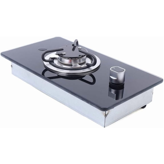 Gas Cooktop, 1 Burner Boat Caravan RV Camper LPG Gas Stove Hob With Tempered Glass, Durable Single Countertop Gas Stove With Multi-Level Fire Adjustment Suitable for Outdoor Apartments