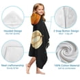 thumbnail image 7 of Halloween Patterned Pumpkins (2) Hooded Bath Towel，60"x35" for Ages 3 To 12 Kids, Quick Dry Lightweight Soft Microfiber Hood Beach Towel Cover Up for Kids, 7 of 7