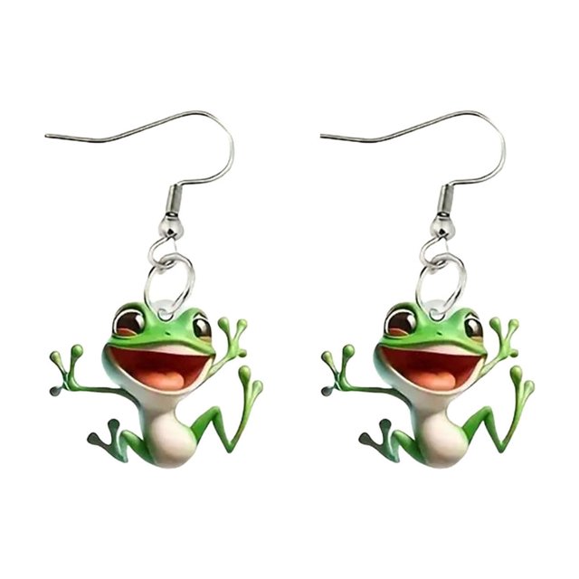 WILLBEST Juego De Aretes Y Collar Para Mujer Pendientes Colgantes Verdes Para Mujer, Pendientes Acrílicos Únicos Y Modernos, Joyería Novedosa Para Mujer