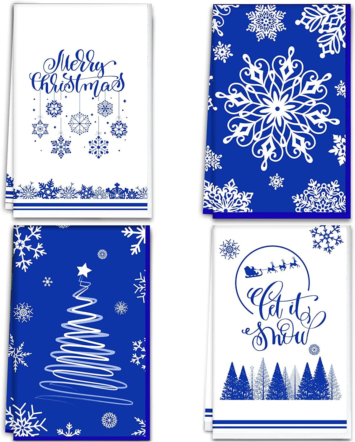 Artoid Mode Xmas Trees Sonwman Snowflakes Winter Kitchen Towels Dish  Towels, 18x26 Inch Seasonal Christmas Decoration Hand Towels Set of 2