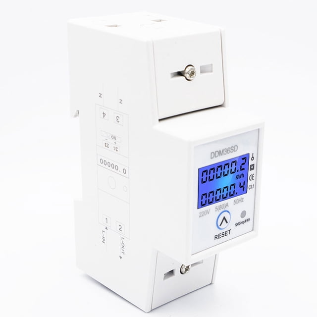 Kenally Medidor de energía eléctrica de carril DIN 5-80A, pantalla Digital de cables, vatímetro de consumo de energía, medidor de fábrica para Herramientas eléctricas Kenally TO008258-00
