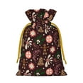 thumbnail image 2 of XMXT Christmas Drawstring Gift Bags, Christmas Bells Black Graffiti Wrapping Sacks Candy Packing Bag Party Decorations Favor Bags, S, 2 of 8