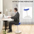 thumbnail image 4 of HOMCOM Mesh Ergonomic Wobble Stool for Standing Desks, with Rocking, Blue, 4 of 10