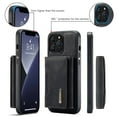 thumbnail image 6 of SaniMore Case for iPhone 14 Pro Max 6.7", Retro PU Leather Case Soft TPU Inner Detachable Magnetic Folding Card Pocket Flip Kickstand Anti-drop Shockproof Protectiive Case For iPhone 14 Pro Max, Black, 6 of 9