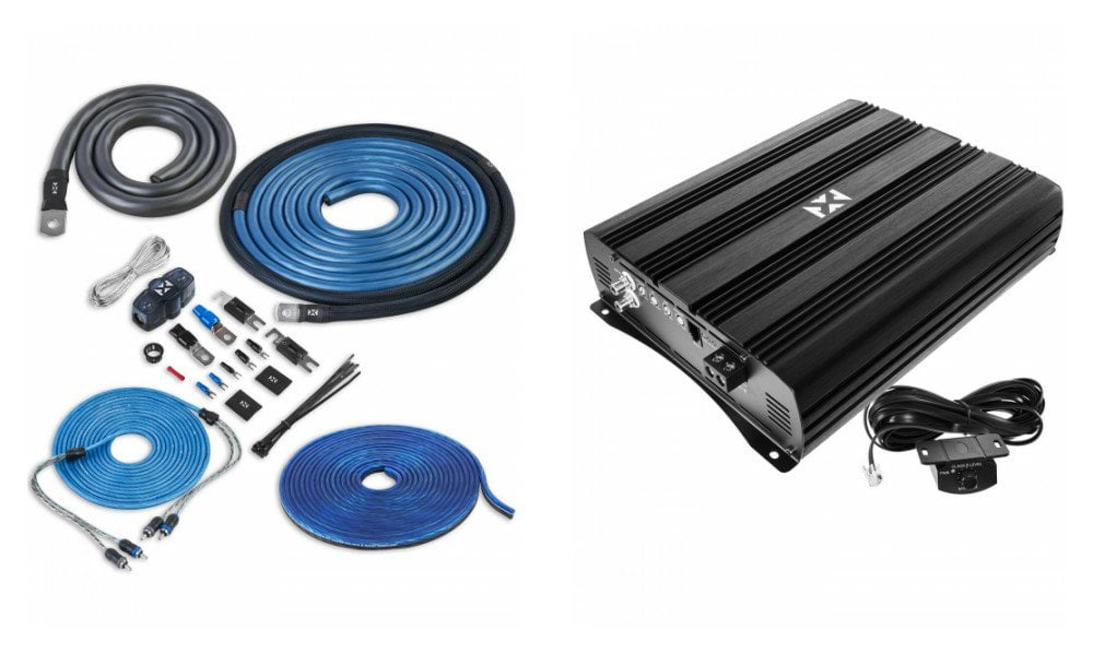 NVX XAD15 Monoblock + NVX Premium 1/0 Gauge Amp Wiring Kit 5000W RMS X