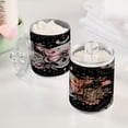 thumbnail image 4 of 2 PCS Plastic Storage Canister Clear with Lids Airtight Cotton Swabs Cans Bathroom Jar Floss Organizer Butterfly by Moon and Flowers, 4 of 6