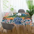 thumbnail image 3 of Yayeee Tablecloths 54" x 54" Rectangle Wrinkle Resistant Party Table Cover, Blue Flowers, 3 of 8