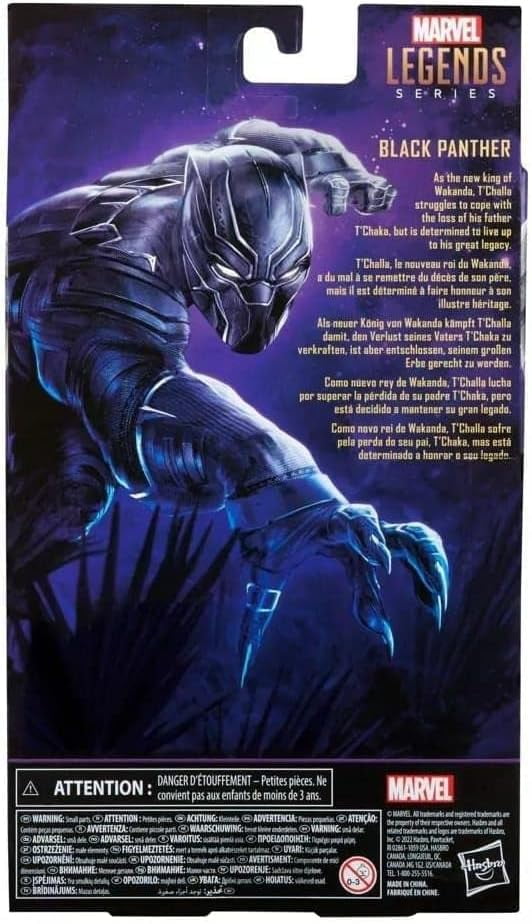 Marvel: Legends Series Black Panther Collectible Kids Toy Action Figure for Boys and Girls Ages 4 5 6 7 8 and Up (6")