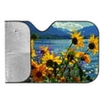thumbnail image 4 of Awypu Car Sun Shade Windscreen Visor flowers lake mountains Car Shades for Front Windows 51.18*27.59 in, 4 of 7