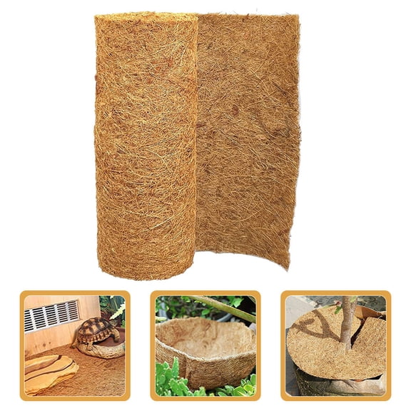 UPOUART Natural Coconut Fiber Reptile Carpet Liner Durable Orange Mat for Pet Terrariums