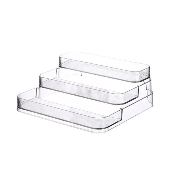 3 Tier Desktop Perfume Shelf PET Cosmetic Organizer Perfume Storage Rack Doll Display Stand Kitchen Seasoning Organizer