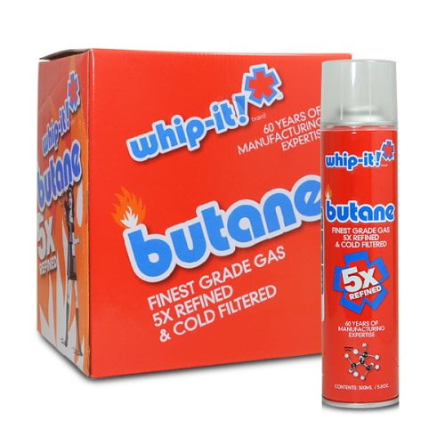 12 cans (1 case) Whipit! 300ml 5x Refined Butane Fuel