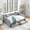 Grey 67, variant on King Size Cream Bouclé Fabric Platform Bed with Cloud-Like Upholstered Headboard and Solid Wood Legs, No Box Spring Needed for Cozy Bedroom