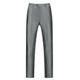 thumbnail image 5 of INSPIRE CHIC Dress Pants for Men's Classic Fit Solid Stretch Flat Front Work Business Trousers 32 Silver Gray, 5 of 6