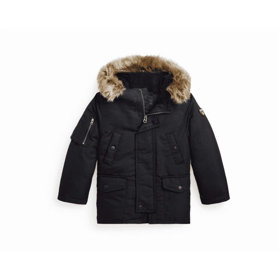 Polo Ralph Lauren Toddler and Little Boys Artificial-fur-Trim Down Parka Jacket - Polo Black