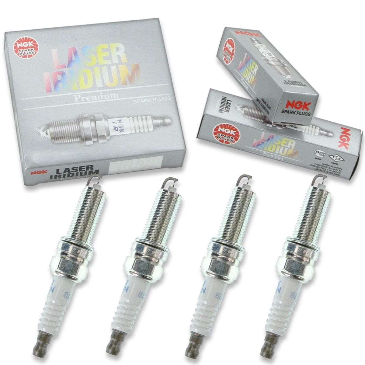 4 pc NGK 96957 Laser Iridium Spark Plugs for 1822A078 Ignition Wire Secondary