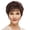 Dark Brown, variant on Nonivsa 10 Inch Women's Short Layered Synthetic Pixie Bob Wig, Gray Brown Salt-and-Pepper Hair with Wispy Bangs for Daily Wear, Parties and Cosplay