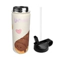 thumbnail image 3 of 18 Oz Insulated Sports Bottle, Outdoor Sports Gym Handheld Portable Casual Stainless Steel Water Bottle, Straw With Lid Freshly Baked, 3 of 9