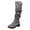 Z02 Grey, variant on Gyexs Wide Width Boots for Women Leather Knee High Flat Slouch Boots Mid Calf Round Toe Booties Winter Dressy Shoes White & Size 6