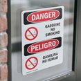 thumbnail image 4 of (2 Pack) Gasoline No Smoking Bilingual OSHA Danger Sign 12 Inch X 18 Inch Vinyl Label Decal Sticker Weather Resistant, UV Protected for Workplace, Business, and Construction Site, Made, 4 of 7