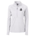 thumbnail image 2 of Women's Cutter & Buck White Utah State Aggies Adapt Eco Knit Stretch Recycled Half-Zip Pullover Top, 2 of 3