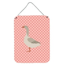 Carolines Treasures BB7894DS1216 Steinbacher Goose Pink Check Wall or Door Hanging Prints