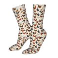 thumbnail image 5 of Xecao Funny Chicken Print Fashion No Heel Casual Crew Socks Cushioned Breathable for Men Women - Moisture wicking,Not easy to fade Suitable for daily, 5 of 7