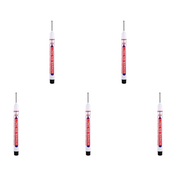 Rotulador Cabeza Larga para Carpintería Agujero Profundo Multiusos Color 5 Uds.