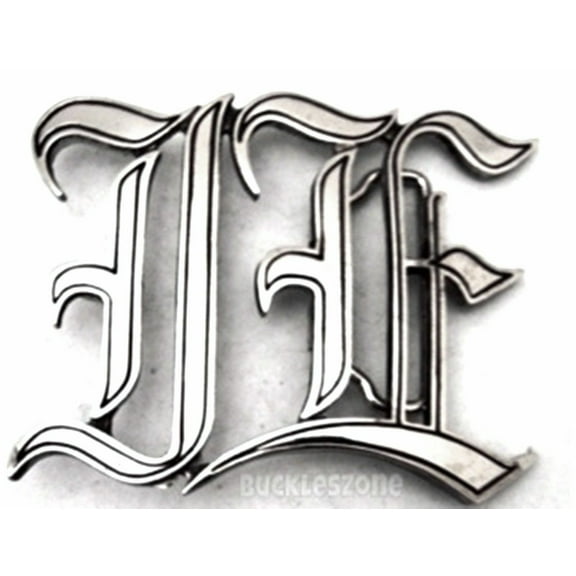 IE Inland Empire County California USA Cursive Silver Chrome Die-Cut Rock Rebel Product Belt Buckle