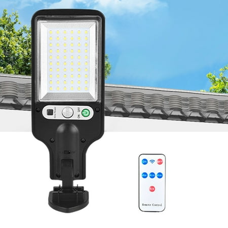 

Tiitstoy Solar Street Light IP65 Waterproof Outdoor Solar Powered Street Lights Dusk To Da-wn with Motion Sensor LED Floods Light for Parking Lot Drive-way Black