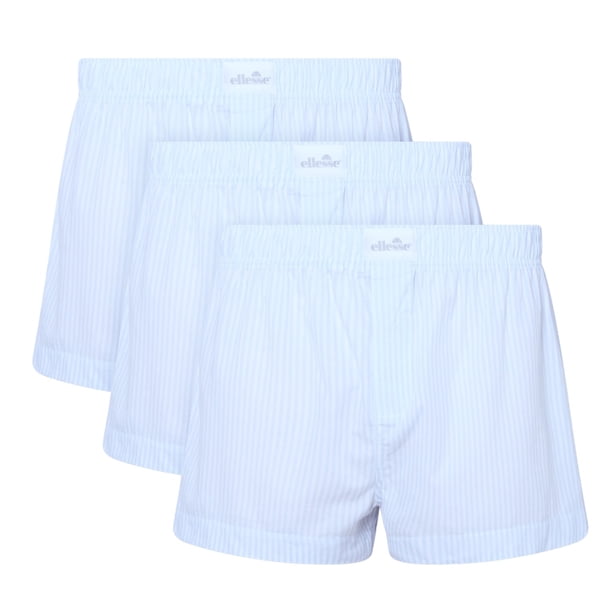ellesse Bóxers tejidos para hombre, paquete de 3 - LABOTTE BOXER SHORT, cintura con logotipo, algodón Azul claro 2XL (XX-Large)