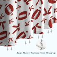 thumbnail image 6 of Football and Ribbon Shapes Pattern Shower Curtain 36"x72" ,Bathroom Decorative Shower Curtains Set with 12 Hooks,Modern Waterproof Washable Shower Curtain, 6 of 6