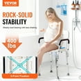 thumbnail image 2 of 400lbs Shower Chair Bath Stool Seat Height Adjustable for Bathtub Shower, 2 of 9