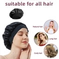 thumbnail image 2 of Hat Gorro para Dormir, Gorro De Satén con Banda Elástica Ancha, Gorro De Dormir Suave Satinado, Gorro De Seda para el Cuidado del Cabello Rizado (A)…, 2 of 4