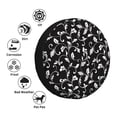 thumbnail image 4 of Honeii Black White Leaves Print Tire Covers, Waterproof Anti-UV Sun Snow Rain Tire Covers for Trailers, RV, Camper, SUV, Truck-17 inch, 4 of 6