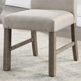 thumbnail image 3 of Bowery Hill Contemporary Rustic Wood 7-Piece Dining Set in Gray, 3 of 5