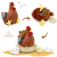 thumbnail image 4 of Tezituor 7Pcs Chicken Stuffed Animals 14.17'' Stuffed Hen with Baby Chicks, Eggs, and Nest House Plush Farm Stuffed Animals, 4 of 7