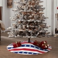 thumbnail image 6 of Bingfone Christmas Tree Skirt Mat Christmas Decoration Interior 48"-American Patriotic Stars And Stripes, 6 of 8