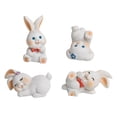 thumbnail image 1 of 4 figuras de conejo en miniatura de resina para decorar el salpicadero del coche, para tartas y decoración del hogar. Blanco, 1 of 9