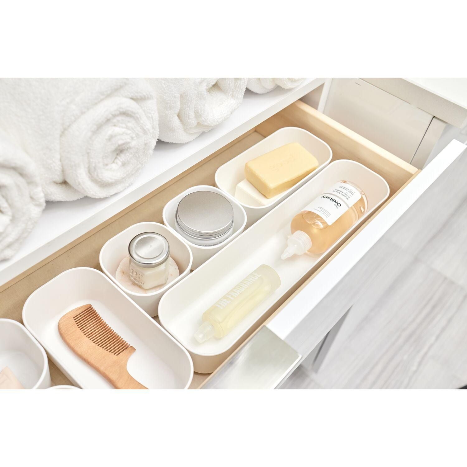 iDesign Coconut Eco BPA-Free Recycled Plastic Compact Drawer Organizer Bin - 3.6" x 14.4" x 2.4"