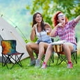 thumbnail image 6 of 600D Oxford Camping Chair Portable Foldable Chair Supports 220 lbs for Picnic, Fishing, Backpacking Vibrant Colorful Tie-dye Pattern, 6 of 8
