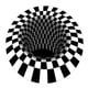 thumbnail image 2 of Felpudo antideslizante de alfombra de óptica de para el baño de estar 100cm Sunnimix alfombra redonda de rejilla blanca y negra, 2 of 8