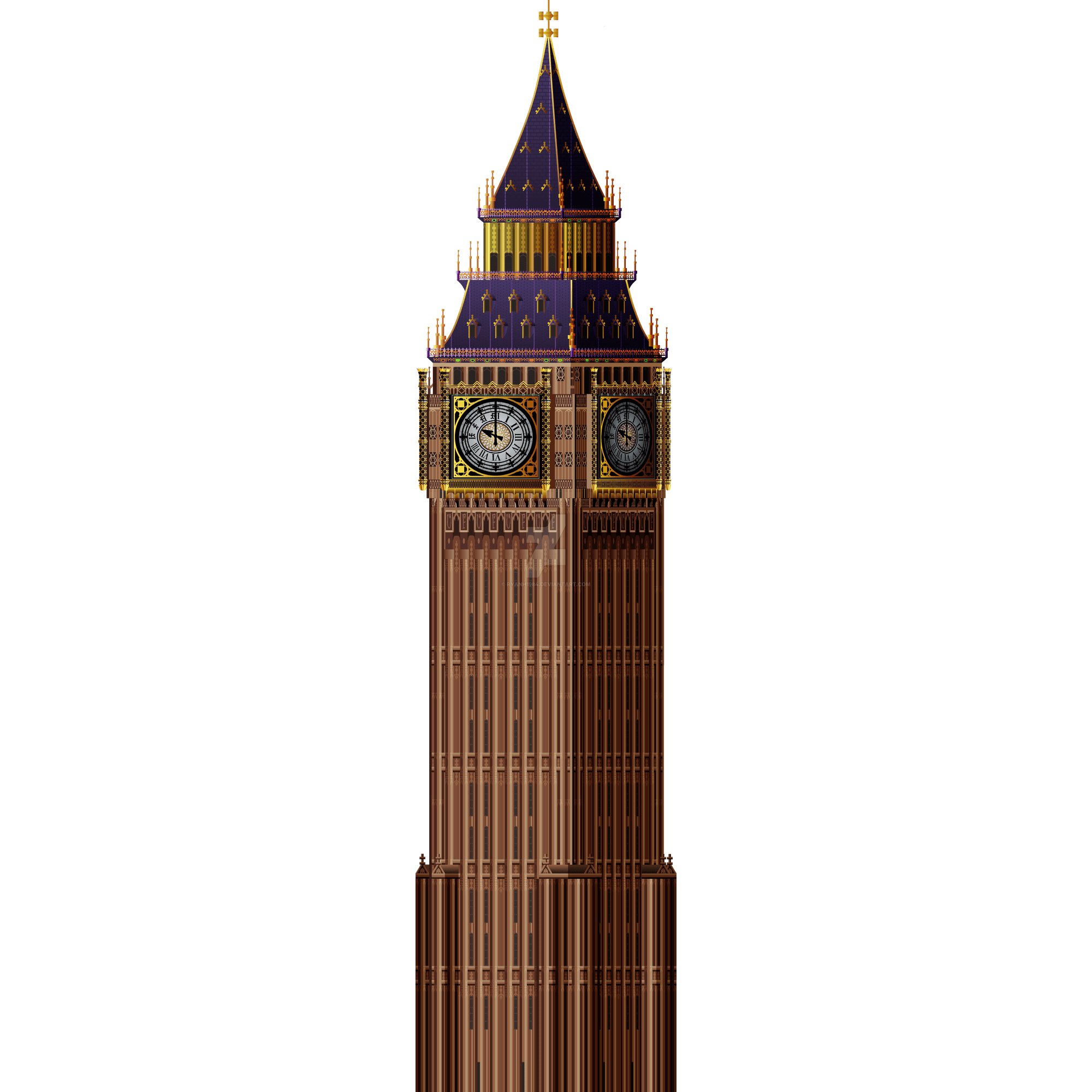 Big Ben Tower Vinyl Home Wall Art Decal - 10 Inches x 45 Inches Adhesive Bedroom Living Room Great Bell Of The Striking Clock Westminster Palace Decor Design Removable Wall Decoration Sticker