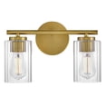 thumbnail image 2 of 85582LCB Lark Leta - 24W 2 LED Small Bath Vanity-9 Inch Tall and 13.75 Inch Wide-Lacquered Brass Finish, 2 of 9