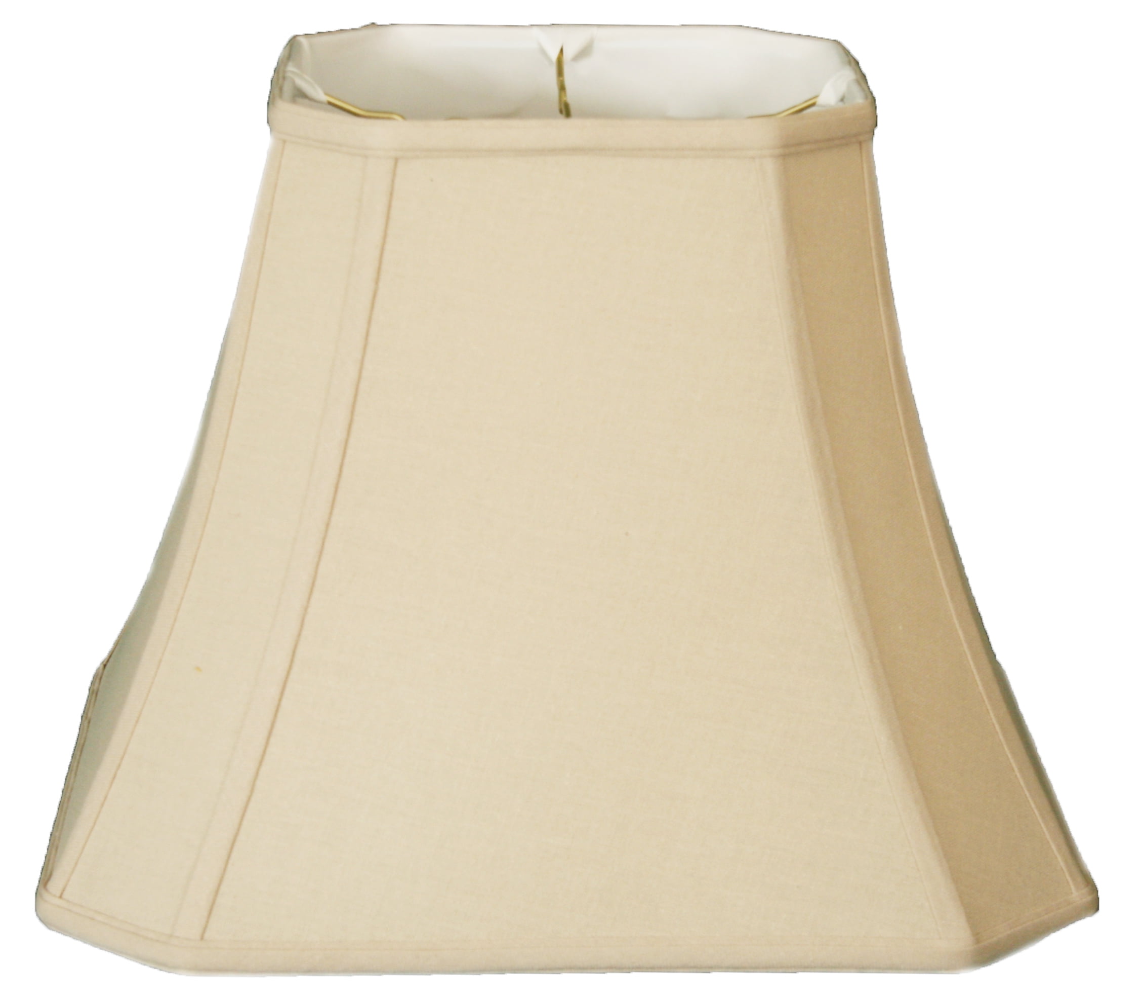Royal Designs 14" Square Cut Corner Bell Lamp Shade Linen Eggshell