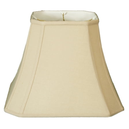 Royal Designs 14" Square Cut Corner Bell Lamp Shade Linen Eggshell