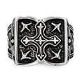 thumbnail image 4 of Chisel Stainless Steel Antiqued Cross Ring, 4 of 7