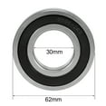 thumbnail image 4 of Uxcell Deep Groove Ball Bearings Metric Double Sealed Chrome Steel ABEC-3 Z1 30mmx62mmx16mm, 4 of 4