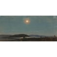 thumbnail image 2 of Frederic Edwin Church 18x10 Gold Ornate Wood Frame and Double Matted Museum Art Print Titled - Sun or Moon Rising Over Porcupine Islands, Bar Harbor (ca. 1860), 2 of 4