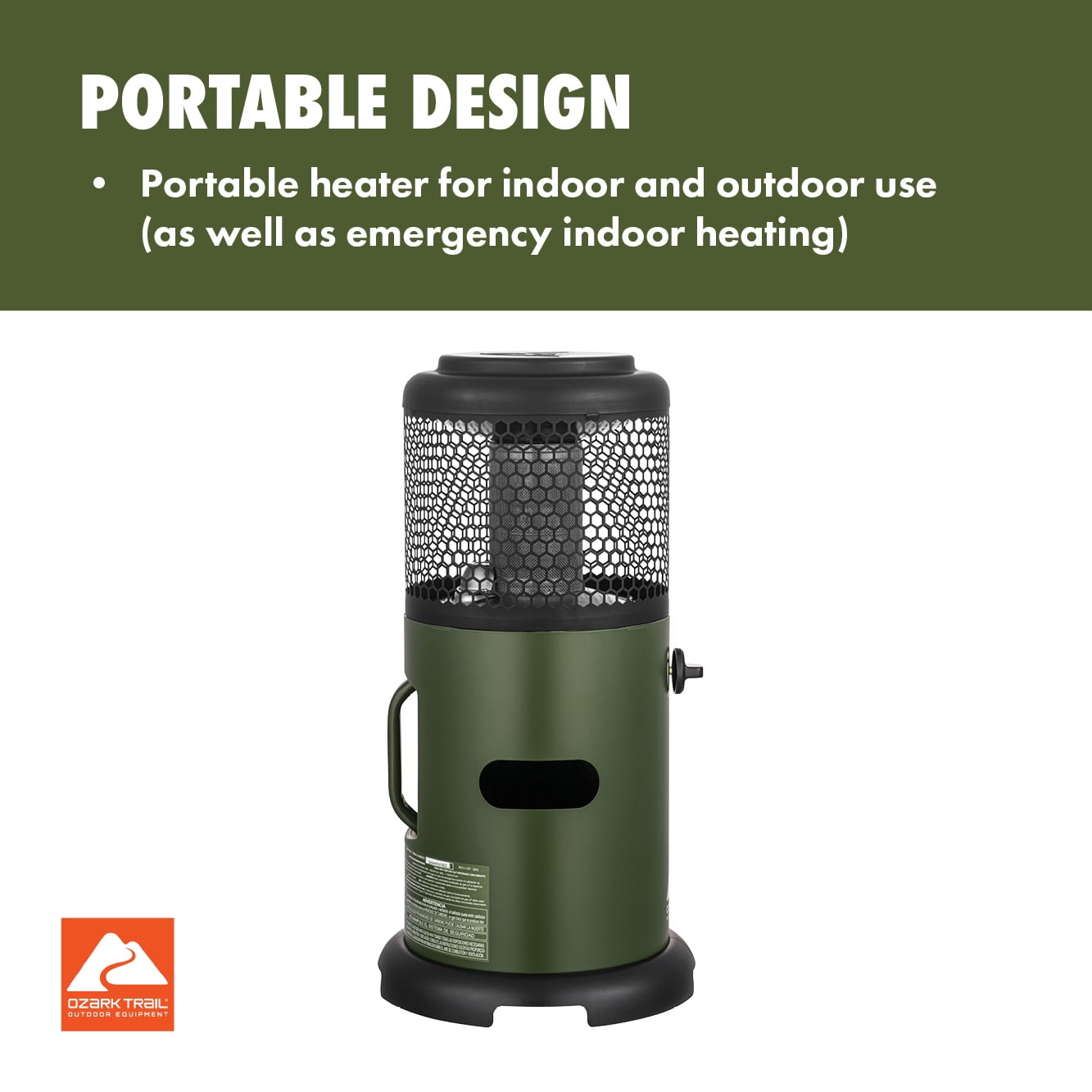 Ozark Trail 11,000 BTU Portable 360-Degree Propane Heater for Indoor/Outdoor Use